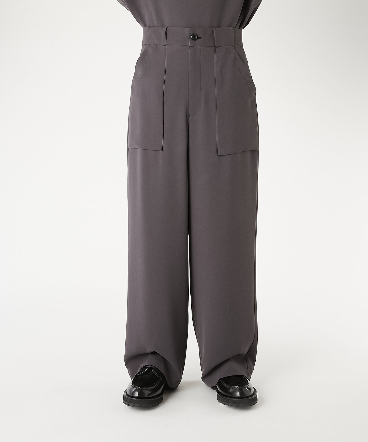 PATCH POCKET WIDE TROUSERS