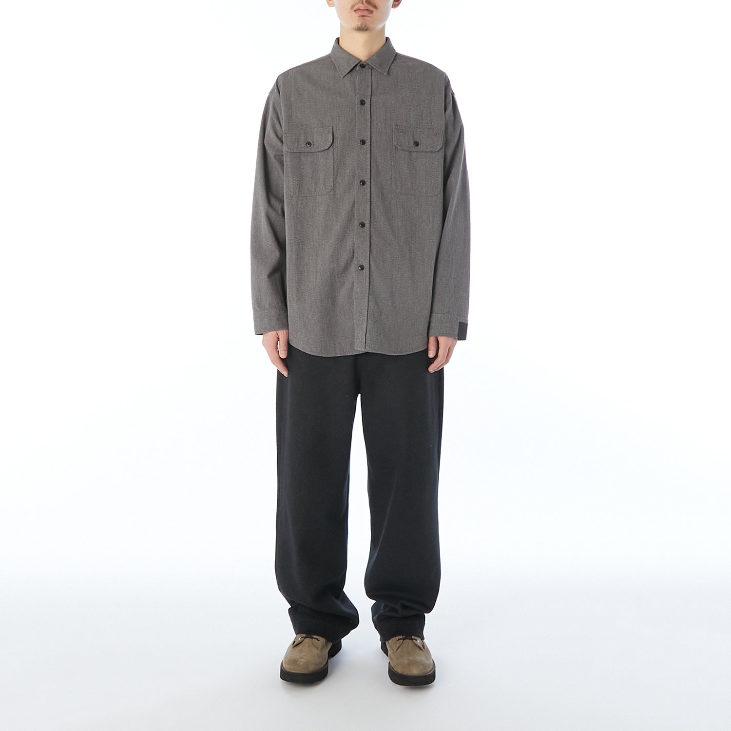 N.HOOLYWOOD COMPILE × BIG MAC / BLACK CHAMBRAY WORK SHIRT