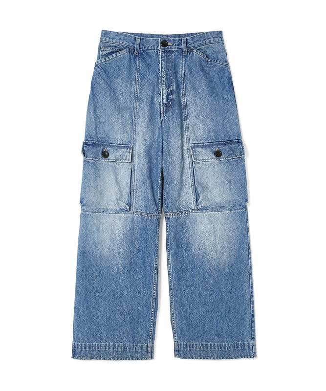 FLAP-POCKET DENIM PANTS