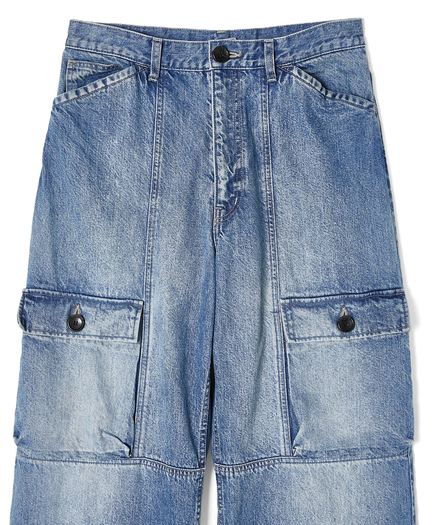 FLAP-POCKET DENIM PANTS
