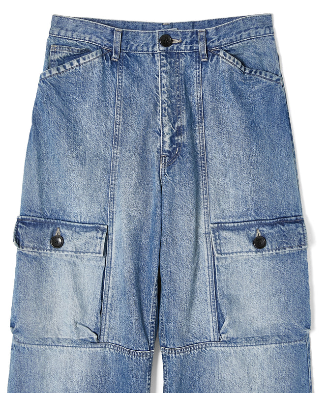 FLAP-POCKET DENIM PANTS