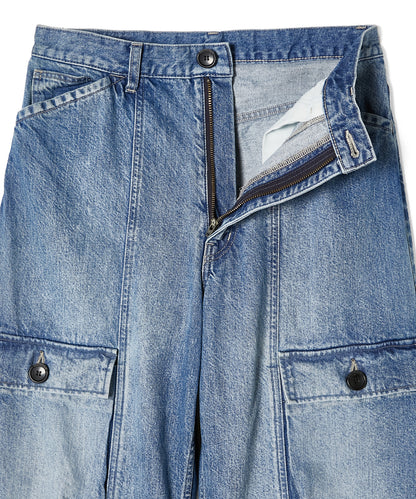 FLAP-POCKET DENIM PANTS