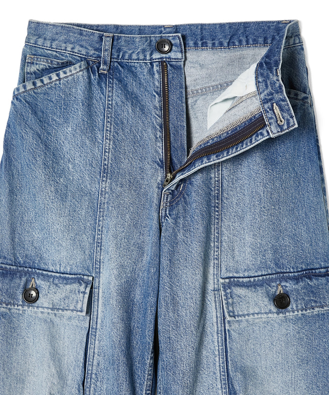 FLAP-POCKET DENIM PANTS