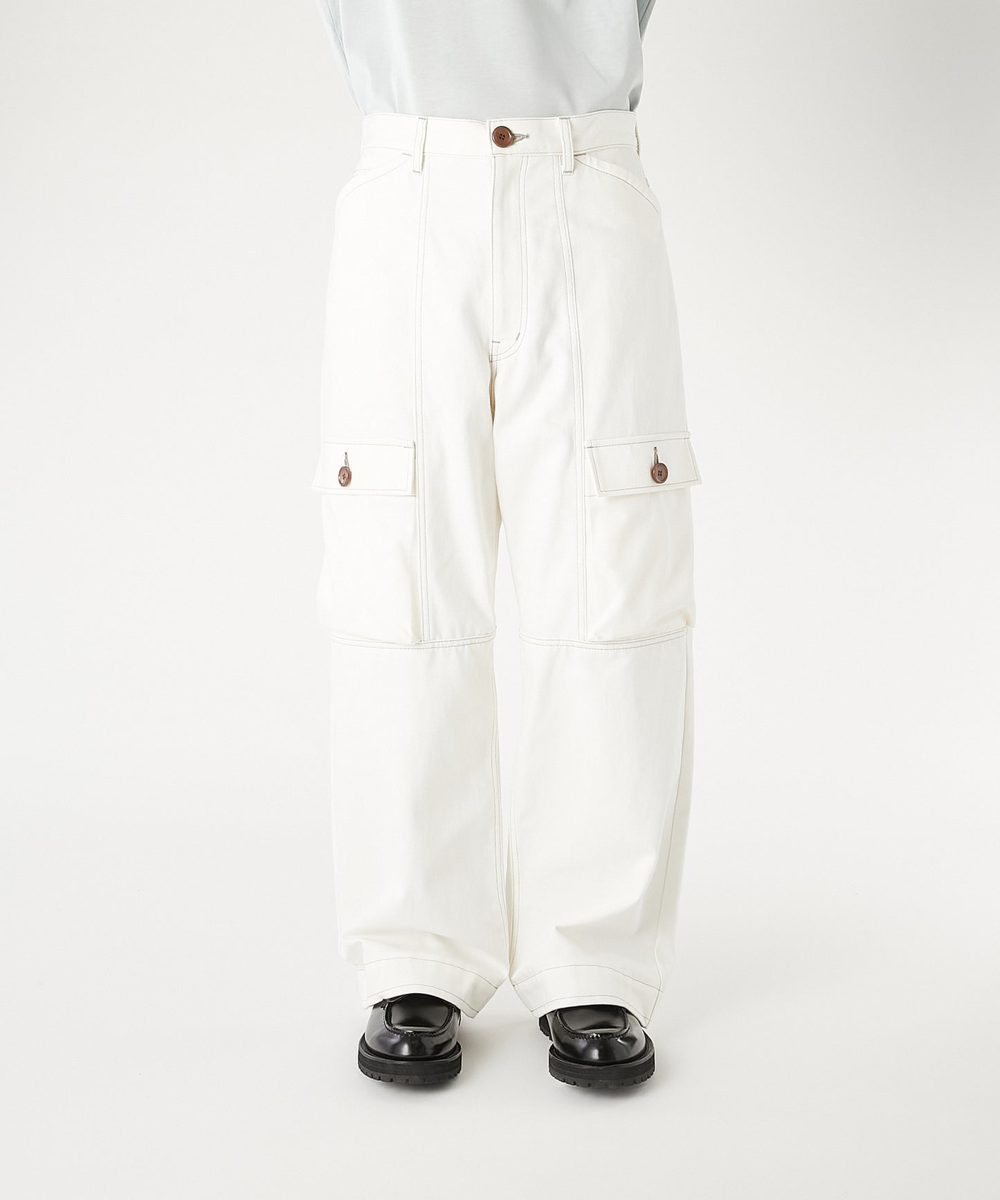 FLAP-POCKET DENIM PANTS
