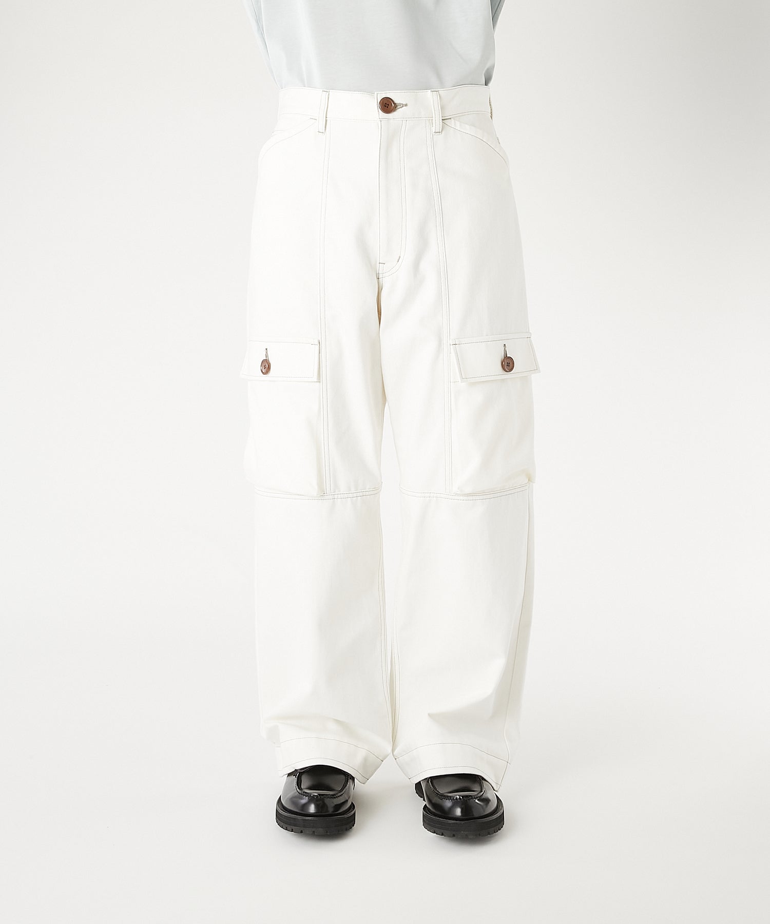 FLAP-POCKET DENIM PANTS