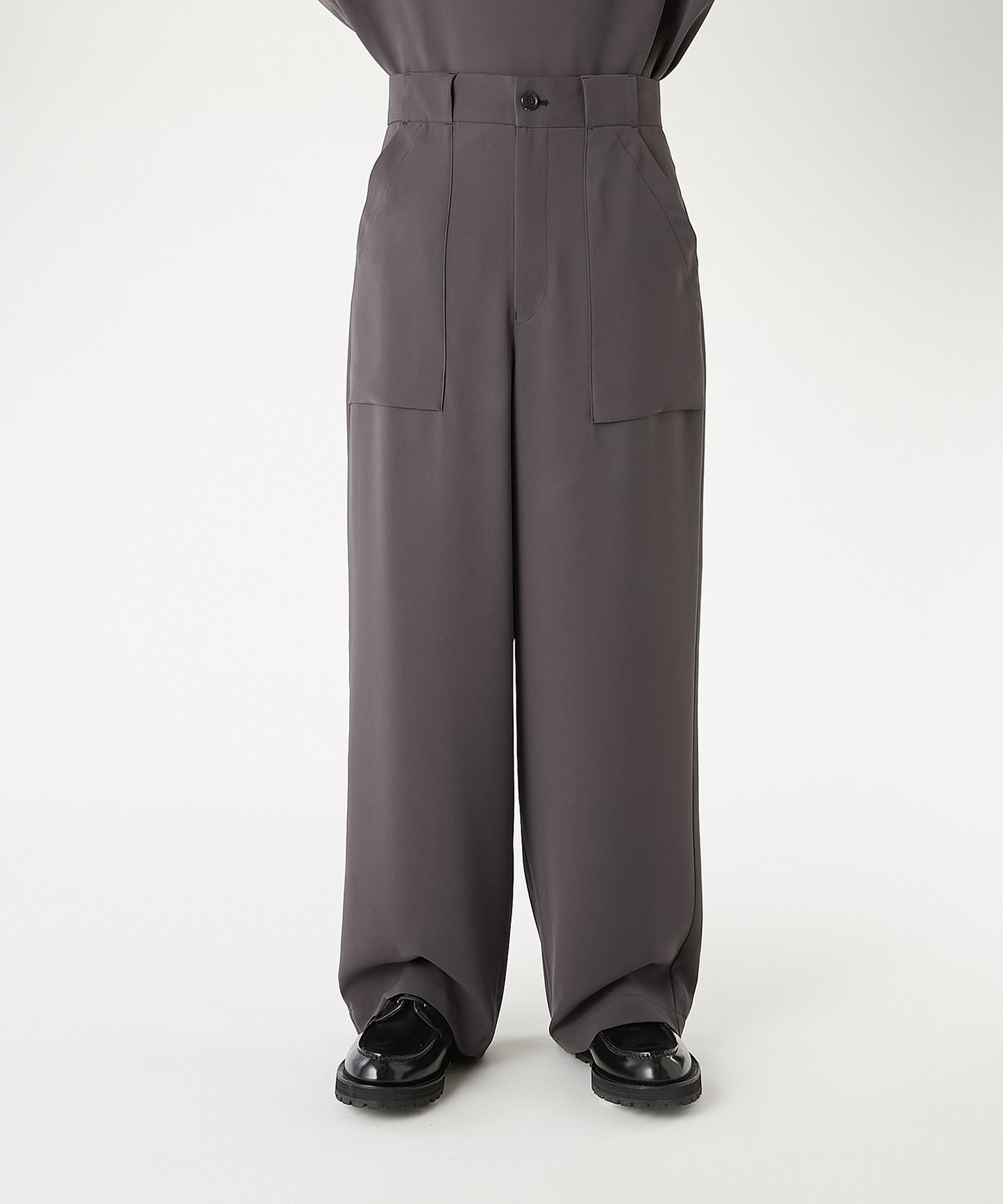 PATCH POCKET WIDE TROUSERS