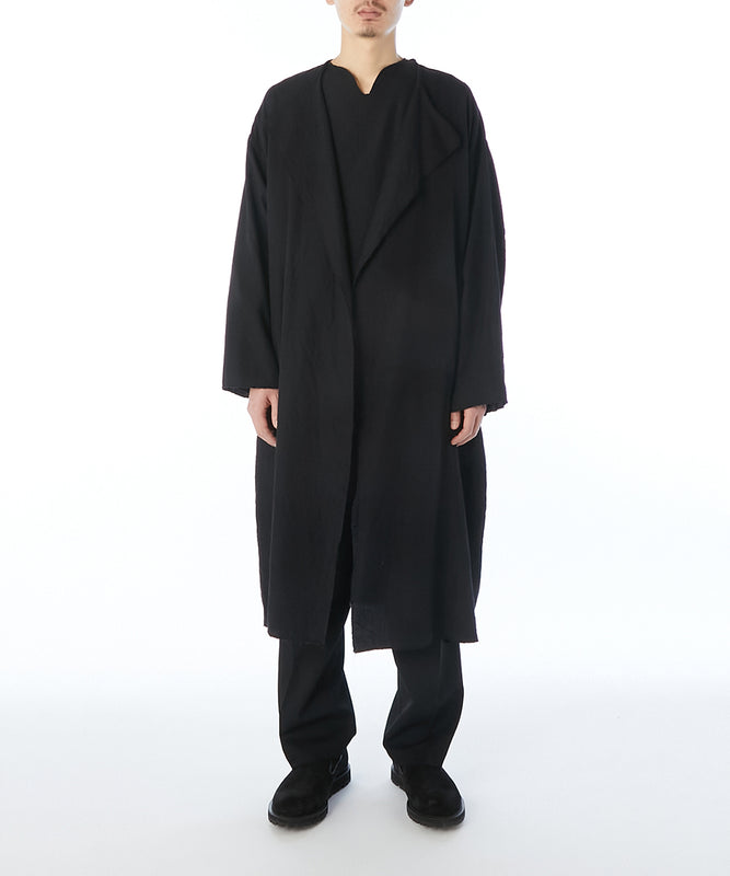 NO-COLLAR  COAT