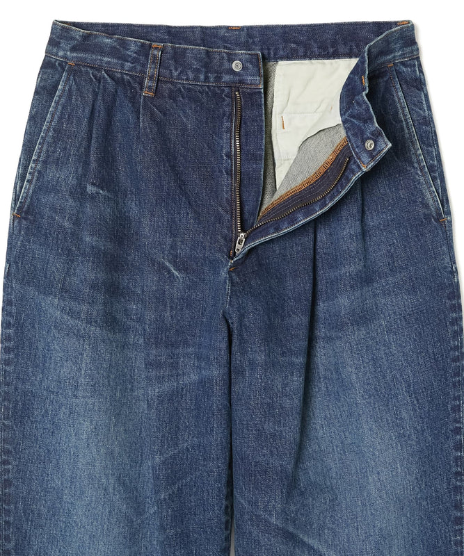 2TUCK DENIM TROUSERS