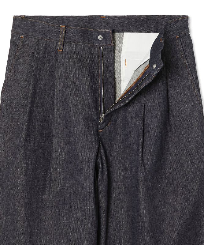 2TUCK DENIM TROUSERS