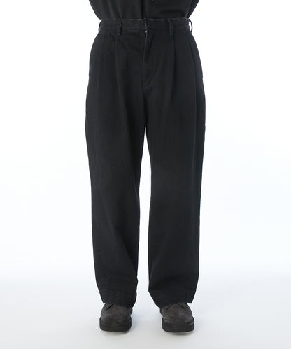 2TUCK DENIM TROUSERS