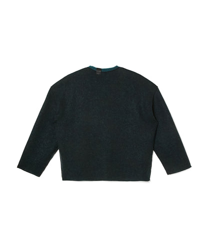 REVERSIBLE V-NECK KNIT PULLOVER