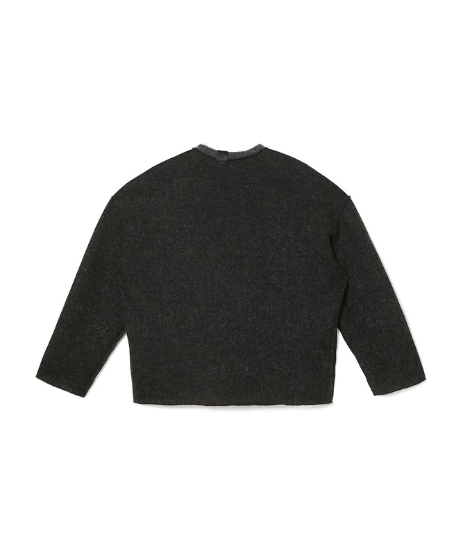 REVERSIBLE V-NECK KNIT PULLOVER