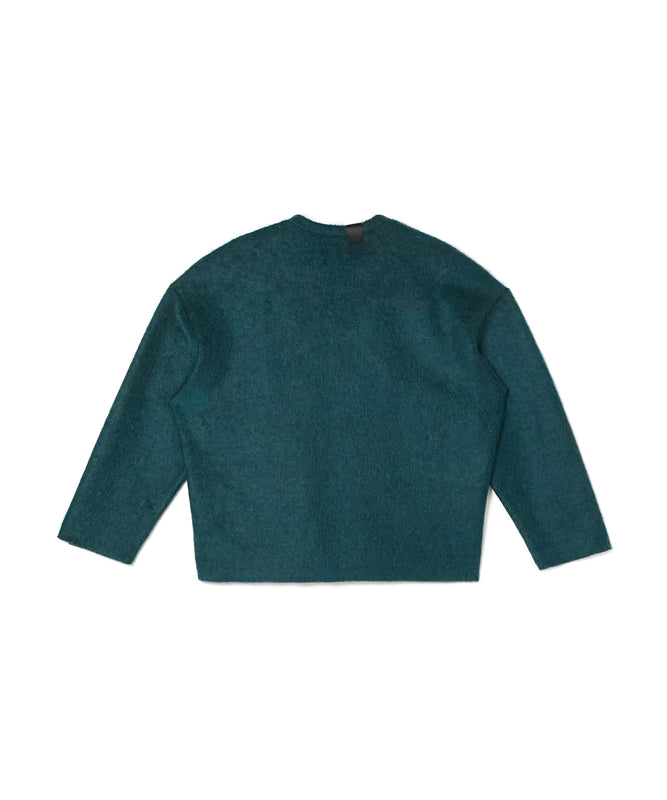 REVERSIBLE V-NECK KNIT PULLOVER