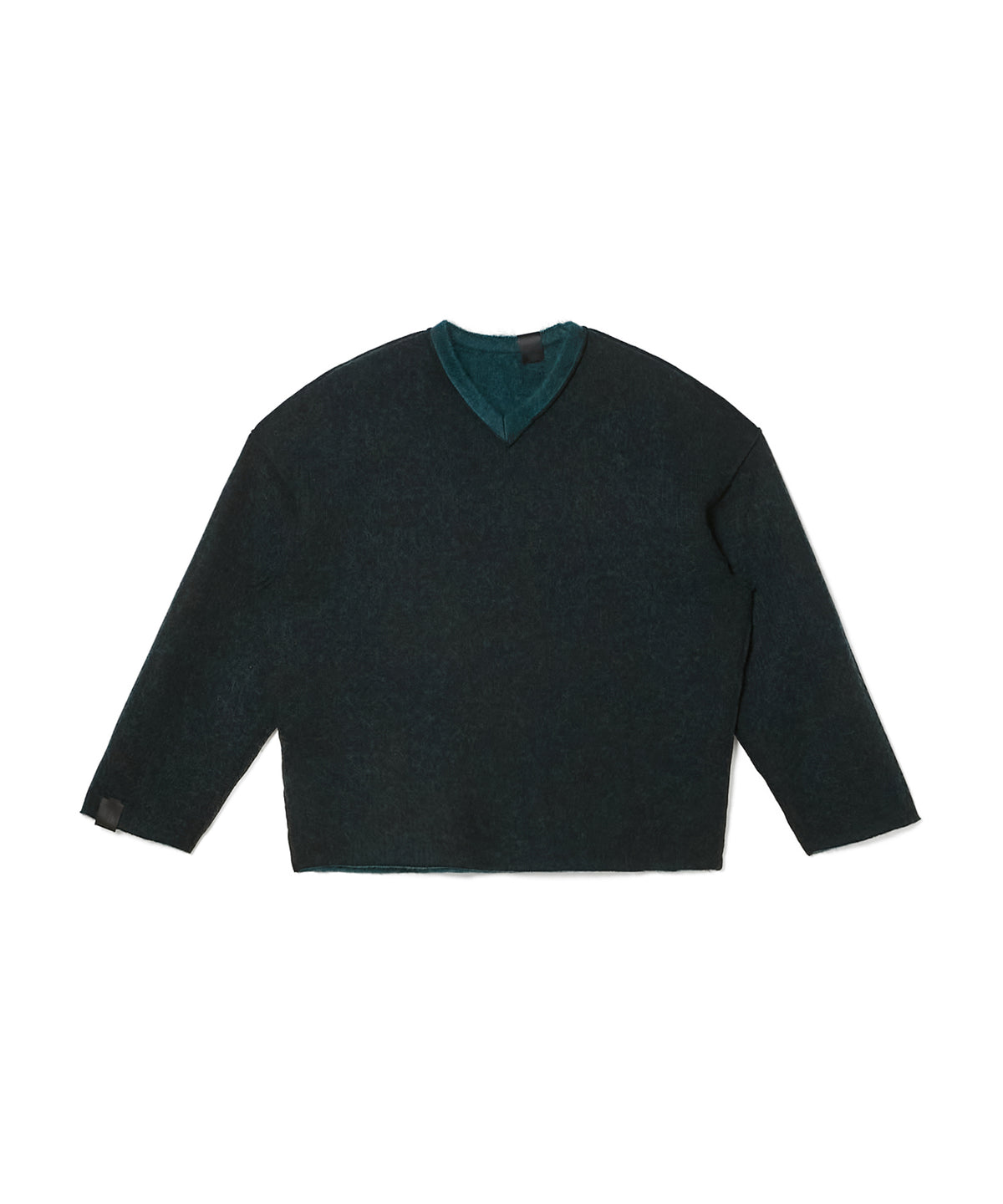 REVERSIBLE V-NECK KNIT PULLOVER