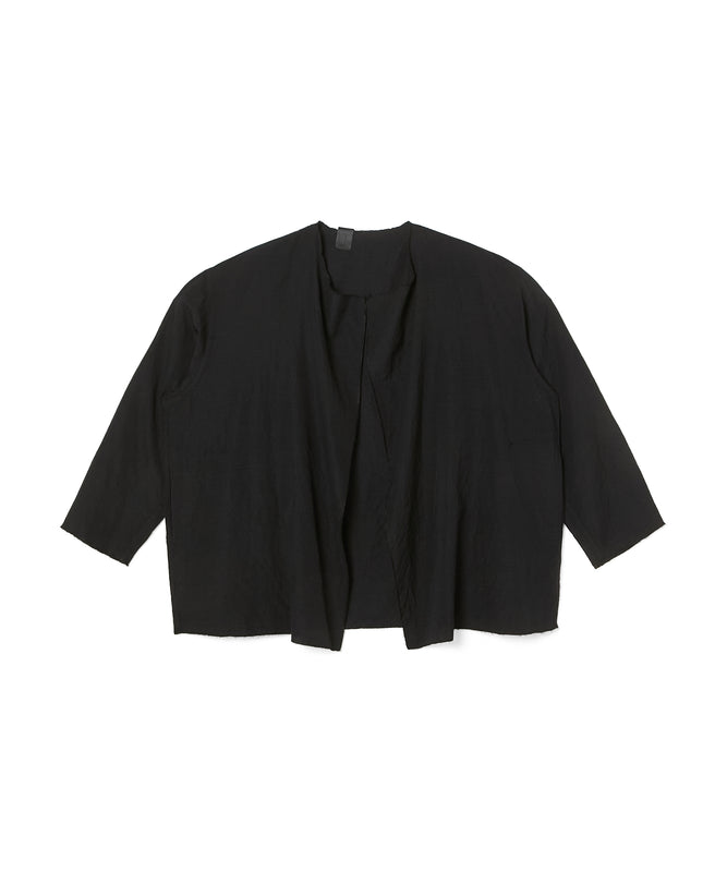 NO-COLLAR SHORT COAT