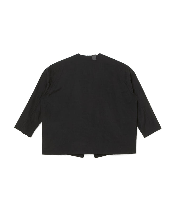 NO-COLLAR SHORT COAT