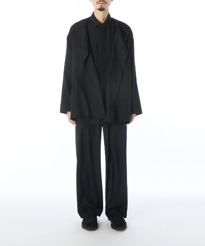NO-COLLAR SHORT COAT