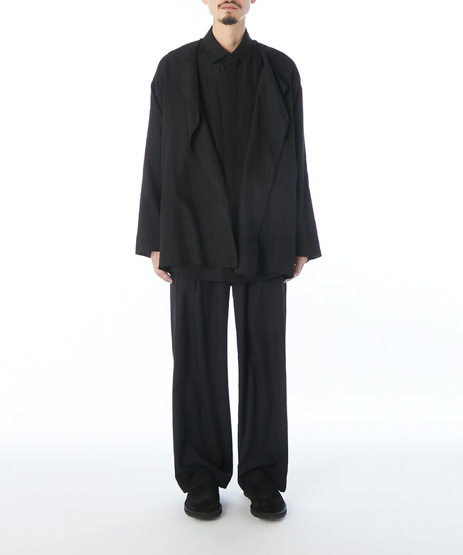 NO-COLLAR SHORT COAT