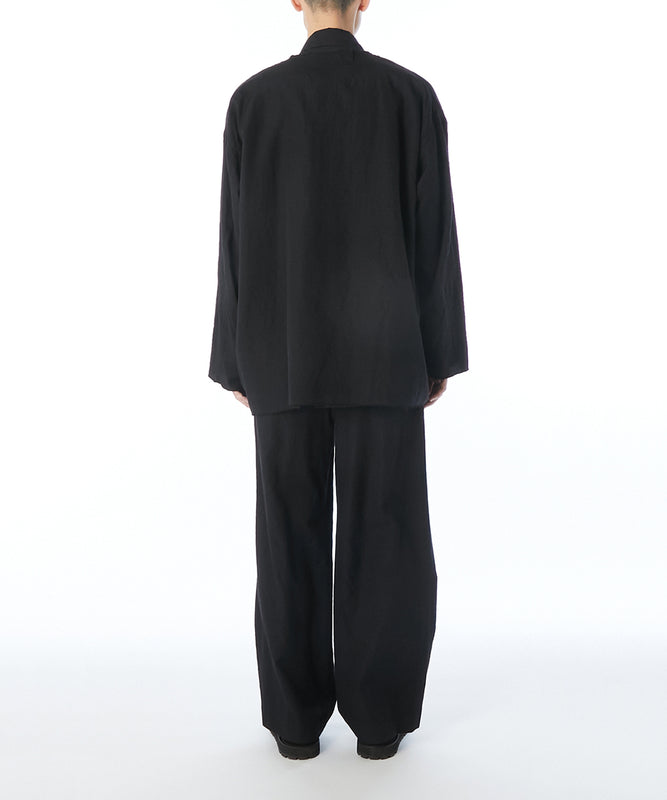 NO-COLLAR SHORT COAT