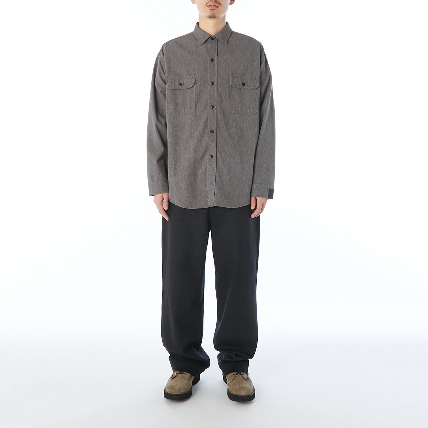 N.HOOLYWOOD COMPILE × BIG MAC / BLACK CHAMBRAY WORK SHIRT