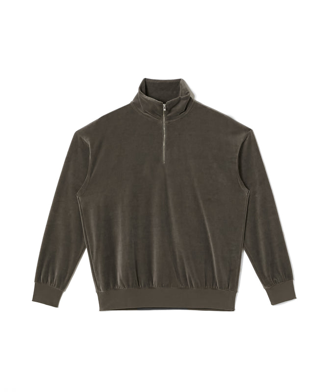VELVET HALF ZIP PULLOVER