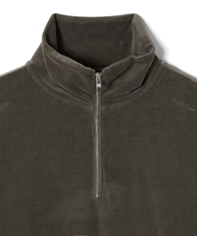 VELVET HALF ZIP PULLOVER