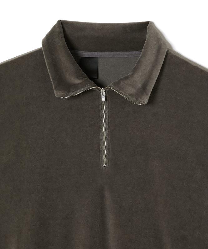 VELVET HALF ZIP PULLOVER