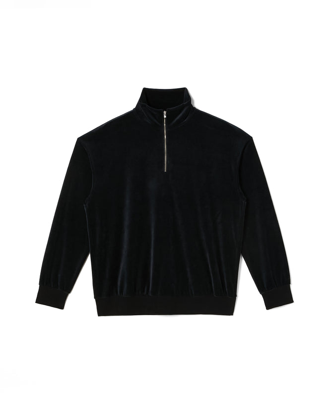 VELVET HALF ZIP PULLOVER