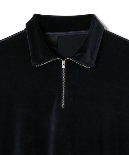VELVET HALF ZIP PULLOVER