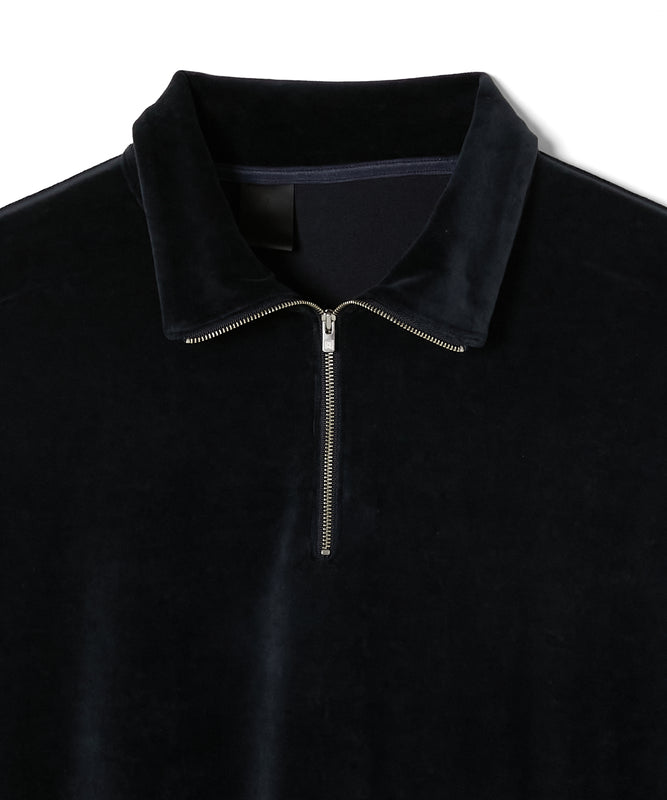VELVET HALF ZIP PULLOVER