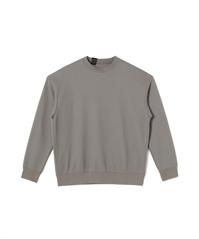 WAFFLE CREWNECK PULLOVER