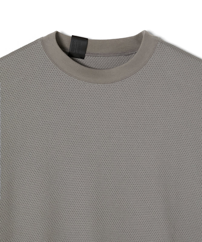 WAFFLE CREWNECK PULLOVER
