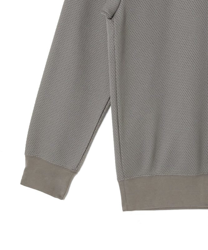 WAFFLE CREWNECK PULLOVER