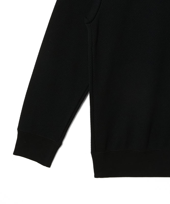 WAFFLE CREWNECK PULLOVER